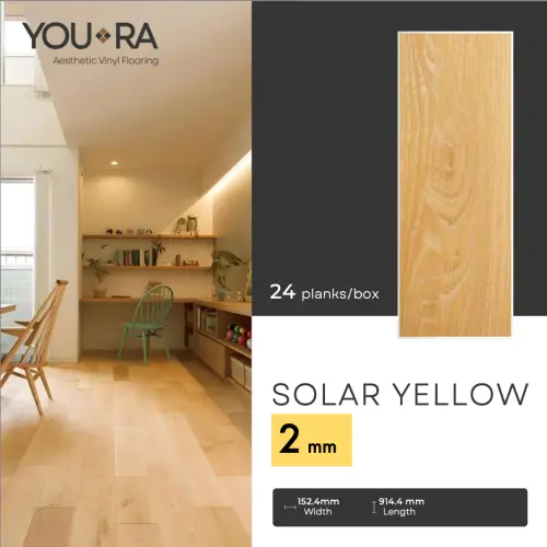 Lantai Vinyl Youra 2mm Solar Yellow